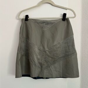Zara Suede and Leather Mini Skirt